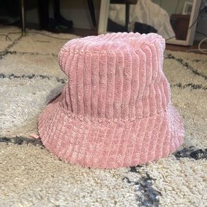 Pink bucket hat
